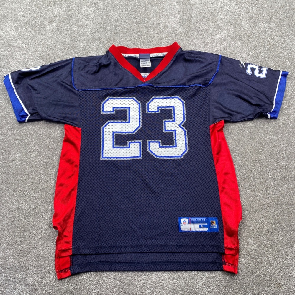 Reebok Buffalo Bills Jersey Kids L Navy Blue Marshawn Lynch 23 Football V-Neck
